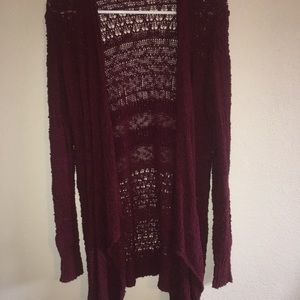 Maroon cardigan